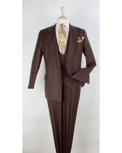 Apollo King Men's Outlet 3 Piece 100% Wool Suit - Fashion Windowpane