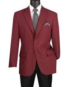 Vinci Men's Single Breasted Poplin Blazer - 2 Button Jacket