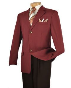 Vinci Men's Outlet Single Breasted Poplin Blazer - 2 Button Jacket