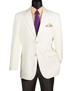 CCO Men's Outlet Single Breasted Poplin Blazer - 2 Button Jacket