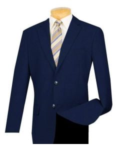 Vinci Men's Single Breasted Poplin Blazer - 2 Button Jacket