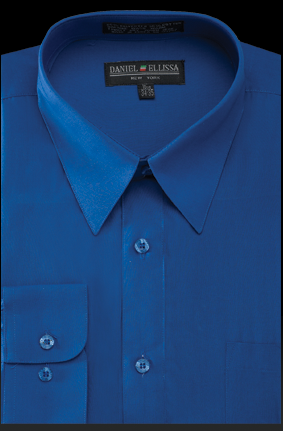 Daniel Ellissa Men's Basic Solid Dress Shirt - Classic