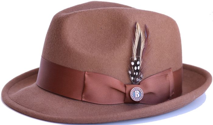 Bruno Capelo Men's Fedora Dress Hat - Blues Brother Style