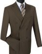 Vinci Men's 2 Piece Double Breasted Suit - Adjustable Waistband 
