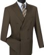 CCO Men's Outlet 2 Piece Double Breasted Suit - Adjustable Waistband 