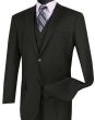 Vinci Men's 3 Piece Wool Feel Classic Suit - Extra Long Sizes
