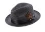 Montique Men's Fashion Straw Fedora Hat - Bold Feather