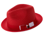 Red Hat Fedora Style Hat Straw Hats for Men