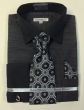 Daniel Ellissa Men's Outlet French Cuff Dress Shirt Set - Textured Solid