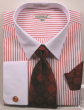 Daniel Ellissa Men's French Cuff Shirt Set - Dark Accented Tie