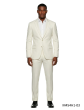 Ivory Two Piece Suits for Men Cuffed Pants