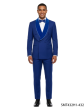 Royal Blue Tux Mens Double Breasted Tuxedo Velvet Shawl Lapel