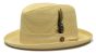 Bruno Capelo Men's Godfather Straw Dress Hat - Homburg Style