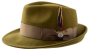 Bently Men's 100% Australian Wool Fedora Hat - Lite Wool Felt
