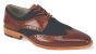 Giovanni Men's Leather Dress Shoe - Fabric Accent 