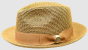 Bruno Capelo Men's Fedora Style Straw Hat - Tone on Tone
