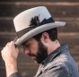 Light Grey Hat Godfather Hat for Men Men's Wool Hats