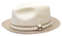 Bruno Capelo Men's Fedora Style Straw Hat - Multi Colored Brim