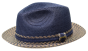 Bruno Capelo Men's Fedora Style Straw Hat - Multi Colored Brim
