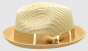Bruno Capelo Men's Fedora Style Straw Hat - Snap Brim