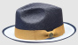Bruno Capelo Men's Fedora Style Straw Hat - Contrast Under Brim