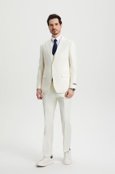 CCO Men's 3 Piece Outlet Executive Suit - Notch Lapel