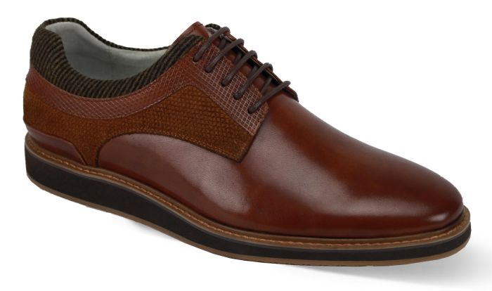 Giovanni Men's Leather Shoe - Solid Color Sneaker