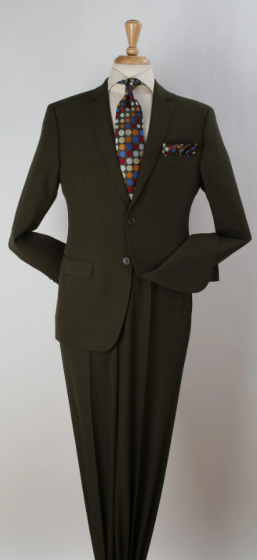 CCO Men's Outlet 2 Piece Solid Discount Suit - 2 Button Jacket