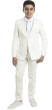 CCO Outlet Boy's 5 Piece Suit with Shirt & Tie - U Shaped Vest