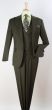 Apollo King Men's Outlet 3pc 100% Wool Suit - Zigzag Vest