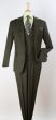 Apollo King Men's 3pc 100% Wool Suit - Zigzag Vest