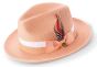 Montique Men's Fedora Style Straw Hat - Two-Toned Ribbon Band