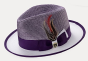 Purple Hat Fedora Hat Snap Brim Hats Straw Hats