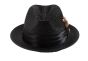 Montique Men's Fashion Straw Fedora Hat - Bold Feather
