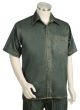 Canto Men's Outlet 2 Piece Short Sleeve Walking Suit  - Shiny Solid