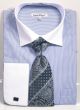 Avanti Uomo Men's French Cuff Shirt Set - Pinstripe