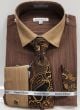 Daniel Ellissa Men's French Cuff Shirt Set - Subtle Textured Heather