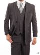 Tazio Men's 3 Piece Executive Outlet Suit - Slim Fit Glen Plaid