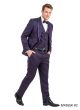 Purple Suit Paisley Suit Fashion Suits for Men with Bowtie