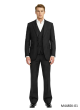 Black Suits Mens Three Piece Suits Flare Pants for Men