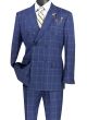 CCO Men's Outlet 2 Piece Modern Fit Suit - Windowpane