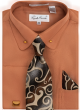Karl Knox Men's French Cuff Fashion Shirt Set - Collar Bar