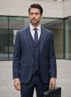 Navy Pinstripe Suit Men's 3 Piece Suits