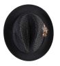 Montique Men's Fashion Straw Fedora Hat - Bold Feather