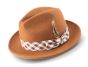 Montique Men's Fedora Style Wool Hat - Sleek Plaid