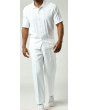 Silversilk Men's 2 Piece Short Sleeve Walking Suit - Tone on Tone Stripes