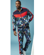 Stacy Adam's Men's 2 Piece Athletic Walking Suit - Bold Triple Tone