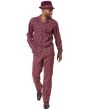 Montique Men's 2 Piece Long Sleeve Walking Suit - Cubic Tone on Tone