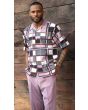 Montique Men's 2 Piece Walking Suit - Multi Tone Checker