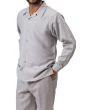 Montique Men's 2 Piece Long Sleeve Walking Suit - Solid Color Stripes